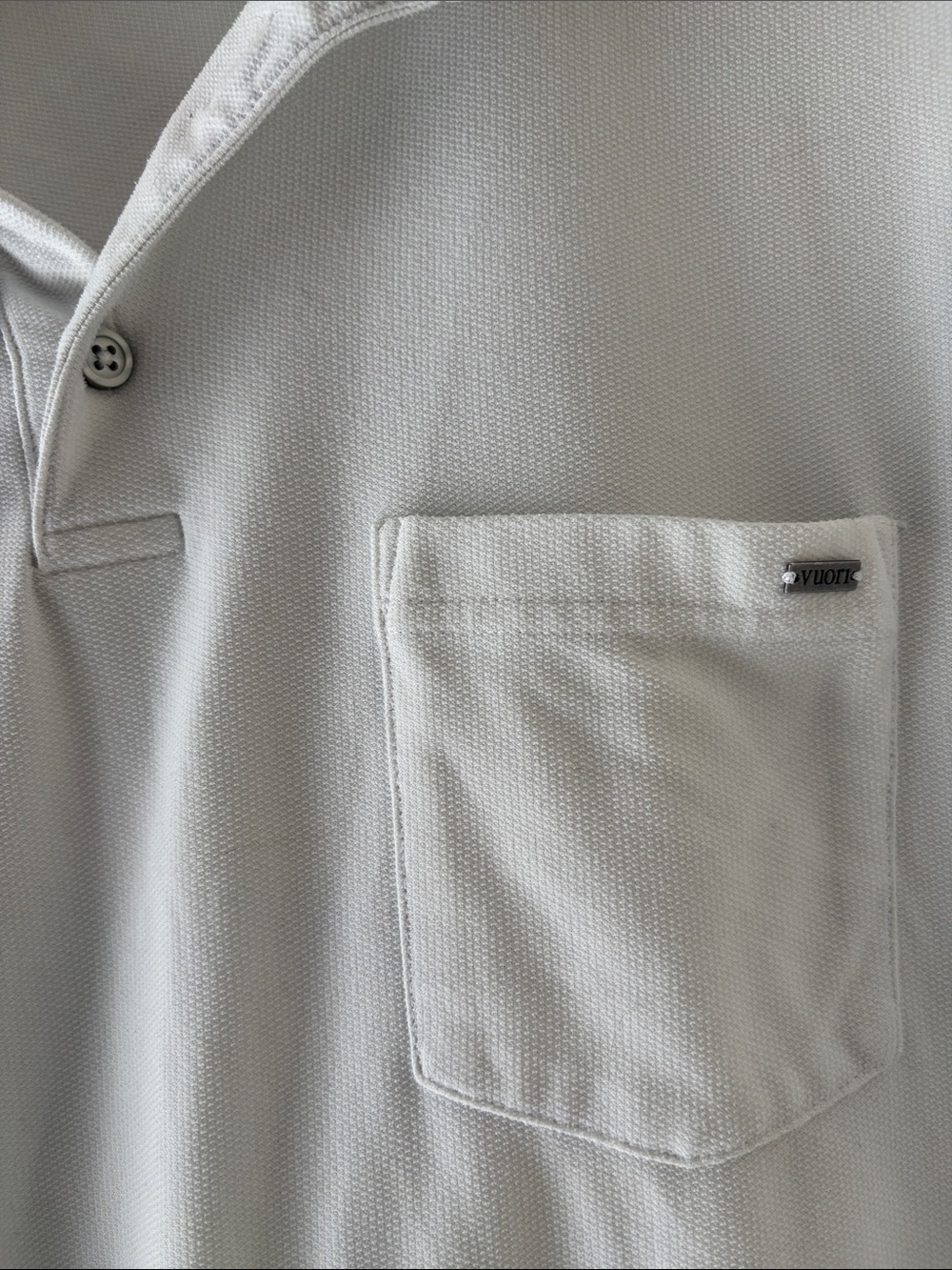 Vuori White Short-Sleeve Pocket Polo - Picture 2 of 3